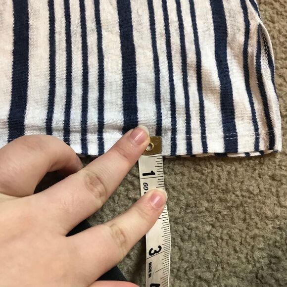 Chaser small sleeveless tank top striped blue/ - Picture 14 of 14